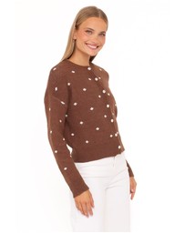 Petal & Pup - Karia Polka Dot Cardigan - Brown