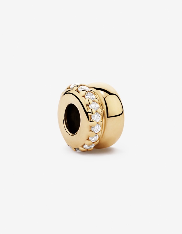 Michael Hill - Double Row Pendant Spacer with Cubic Zirconia in 18kt Gold Vermeil