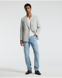 Calibre - Tech Seersucker Double Breasted Blazer Silver
