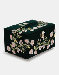Wolf - Wolf Zoe Medium Jewellery Box Forest Green