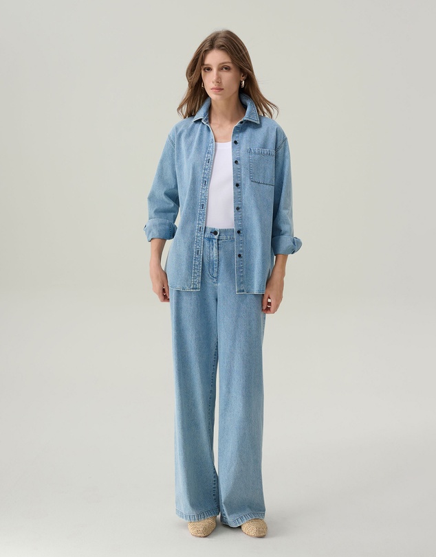 IDA+S - Adelaide Light Denim Wide Leg Jeans