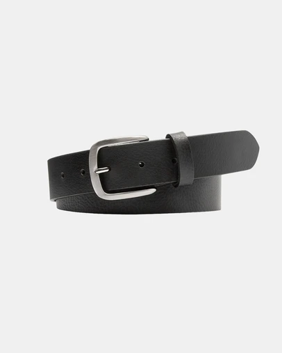 Buckle - Orlando. Australian Made Milled Leather Belt. 35mm width.