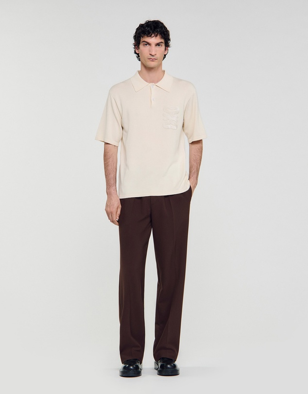 Sandro - Big 4S Rope Polo Sweater