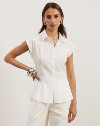 Atmos&Here - Ilyra Cap Sleeve Shirt