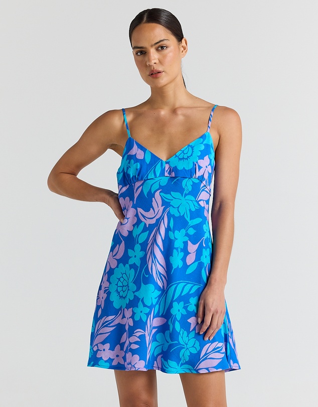 Poolside Paradiso - Vanuatu Slip Bias Dress - Ocean