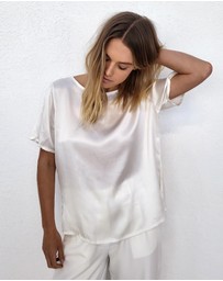 CAMIXA - Teena Satin Silk T-shirt