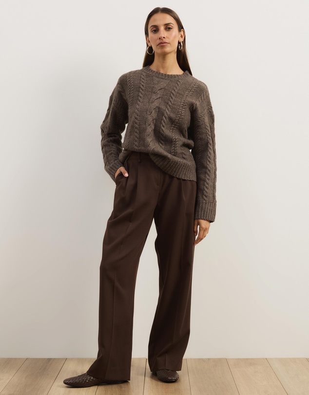 Atmos&Here - Drew Oversized Textured Cable Knit Jumper
