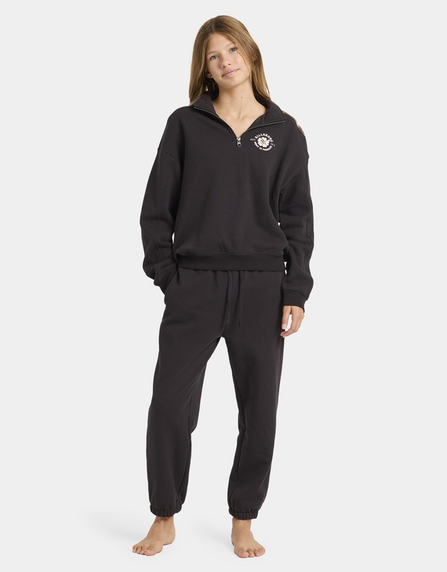 Billabong Kids - Girls 6 to 16 Paradise Half Zip Crew Neck