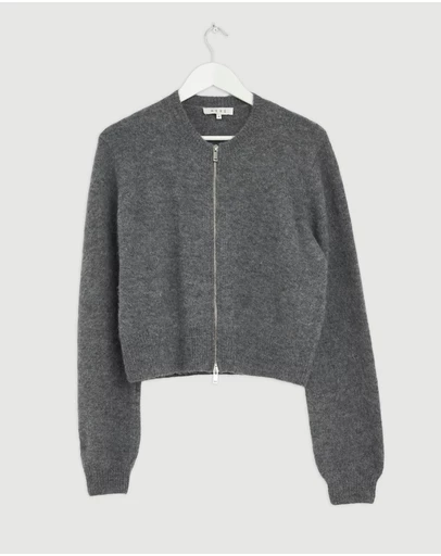 Revibe - Repaired AERE Maely Knit Bomber Cardigan - AU 12