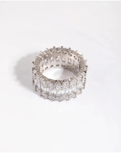 Lovisa - Silver Baguette Cubic Zirconia Ring