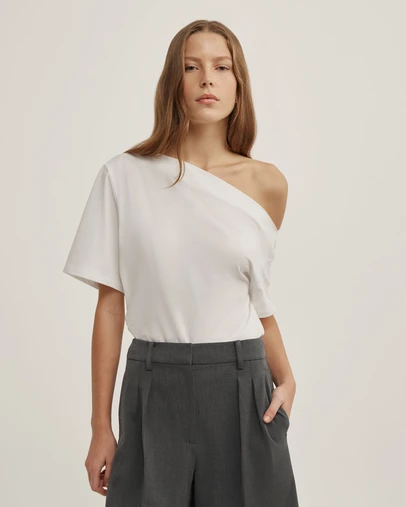 Witchery - Ruched Asymmetric T-shirt