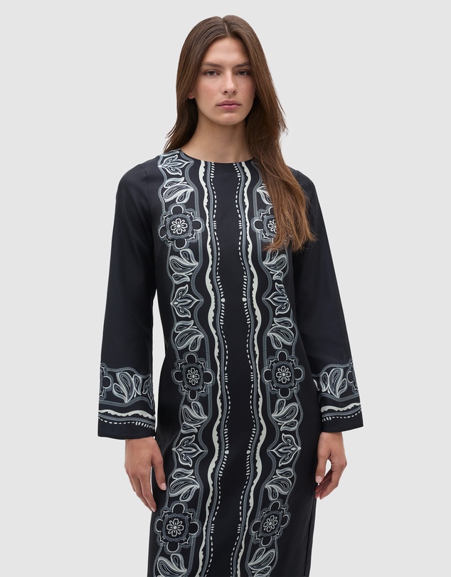 Seed Heritage - Scarf Print Midi Dress