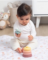 Living Textiles - Reversible Organic Quilted Cot Comforter- Bohemian Bliss
