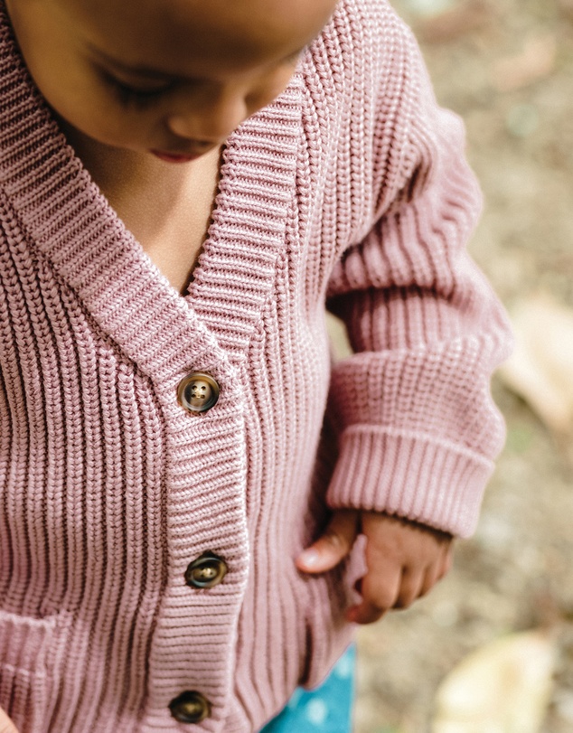 Kynd Baby - Knit Cardigan in Dusty Lilac