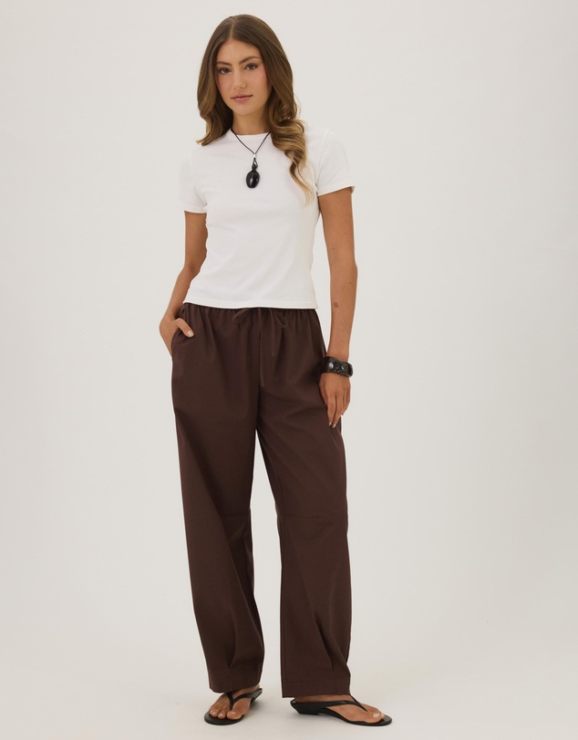 Atmos&Here - Clara Linen Blend Barrel Leg Pants