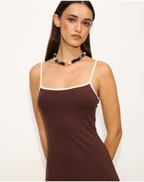 Dazie - Shorefall Contrast Maxi Dress