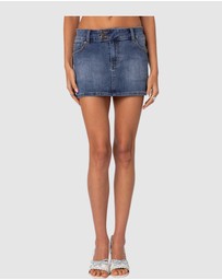EDIKTED - Eryn Denim Mini Skirt