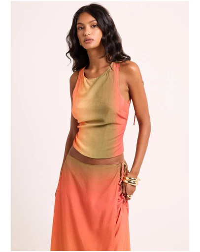 Subtitled - Earth Ombre Backless Top