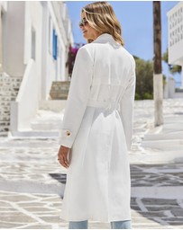 Sosandar - Longline Belted Trench Coat