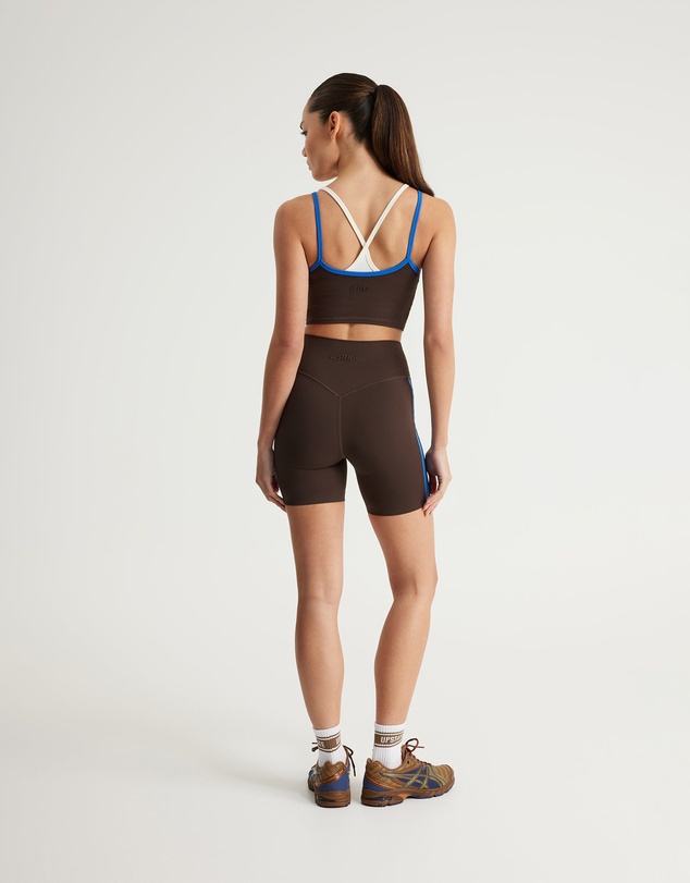 Upstate - Air Sculpt Strappy Layered Tank - Espresso