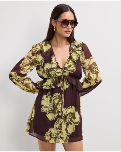 The Fated - Kyla Printed Mini Dress