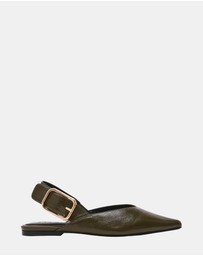 Steve Madden - Sianna Olive Leather Flats