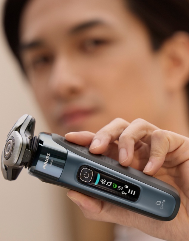 Philips - Philips Series i9000 Electric Shaver Clean Pod Incl - Taubenblau