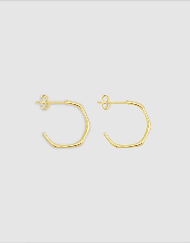 Ichu - Faceted Mini Hoops Gold