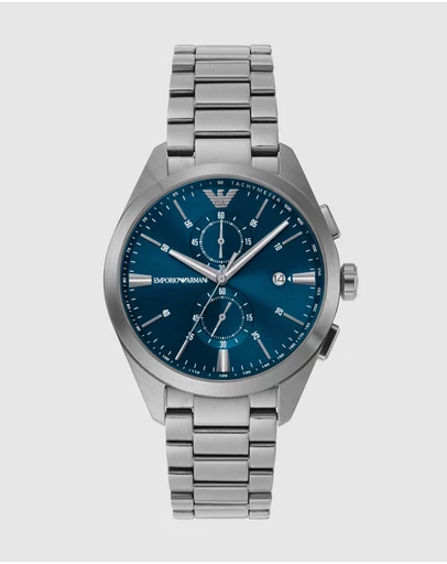 Emporio Armani - Silver Tone Chronograph Watch