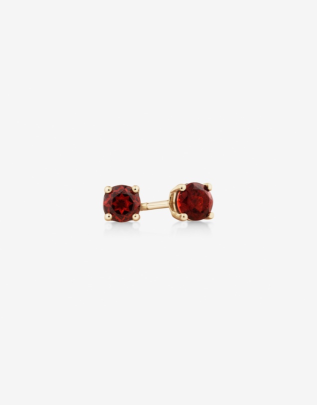 Michael Hill - Stud Earrings with Rhodolite Garnet in 10kt Yellow Gold