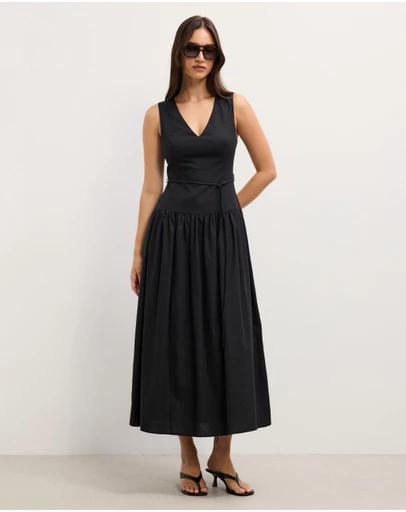 The Fated - Cleo Drop Waist Midi Dress