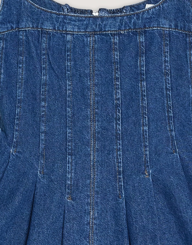 Revibe - Repaired Reformation Violet Denim Mini Dress - AU 4