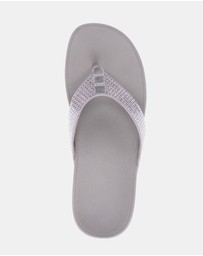 Mia Vita - Allora Toe Post Sandal - Silver Rhinestone