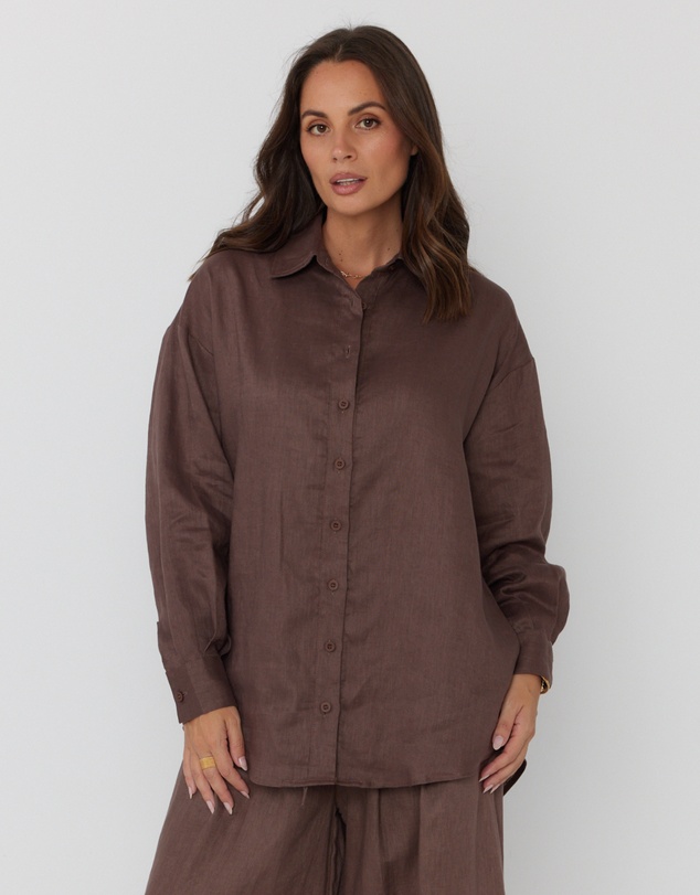 ALEXANDRA - Pluto Shirt Chocolate