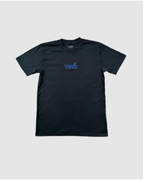 Verb - Verb Puffed Men Classic Logo 100 % Cotton Skateboards Tshirt Navy