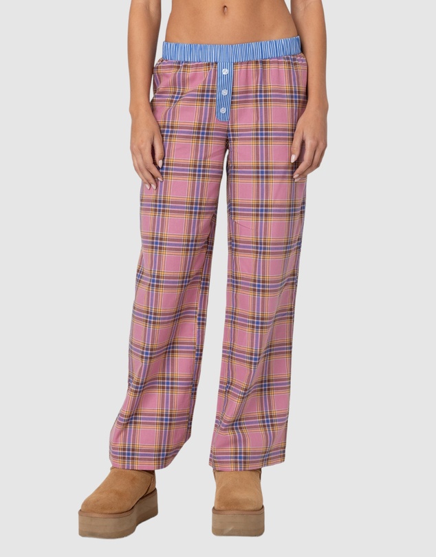 EDIKTED - Plaid & Stripe Pants