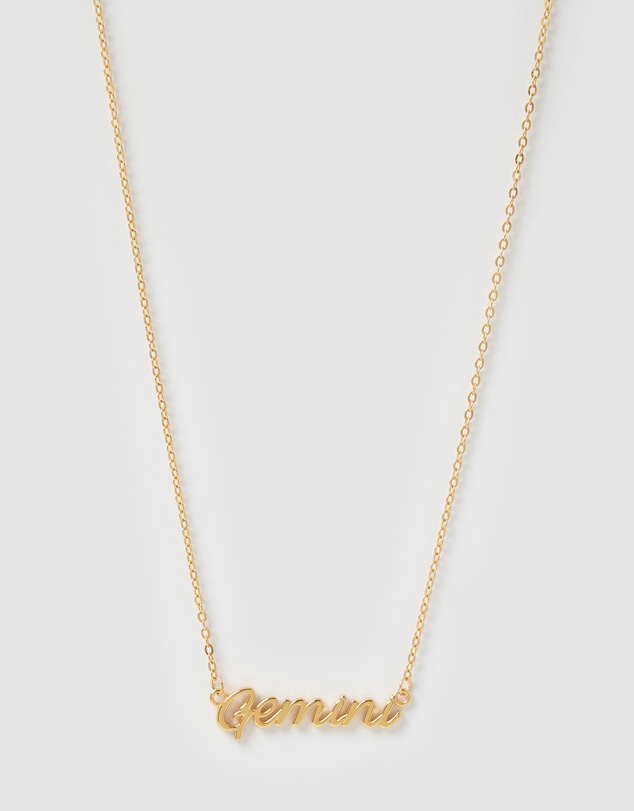 Izoa - Gemini Written Star Sign Necklace