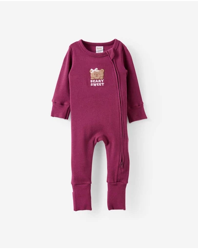Cotton On Kids - Growie Long Sleeve Zip Romper