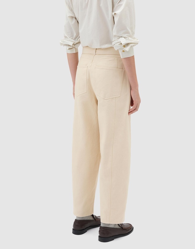 Oroton - Washed Twill Barrel Leg Pants