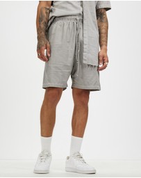 Surrounded By Ghosts - The Obsidian Linen Drawstring Shorts