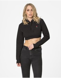 DVNT - Autumn Rose Crop Hoodie