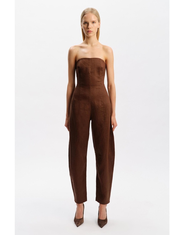 Bardot - Lysette Barrel Linen Jumpsuit