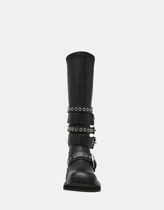 Steve Madden - Kannonball Black Leather Boots