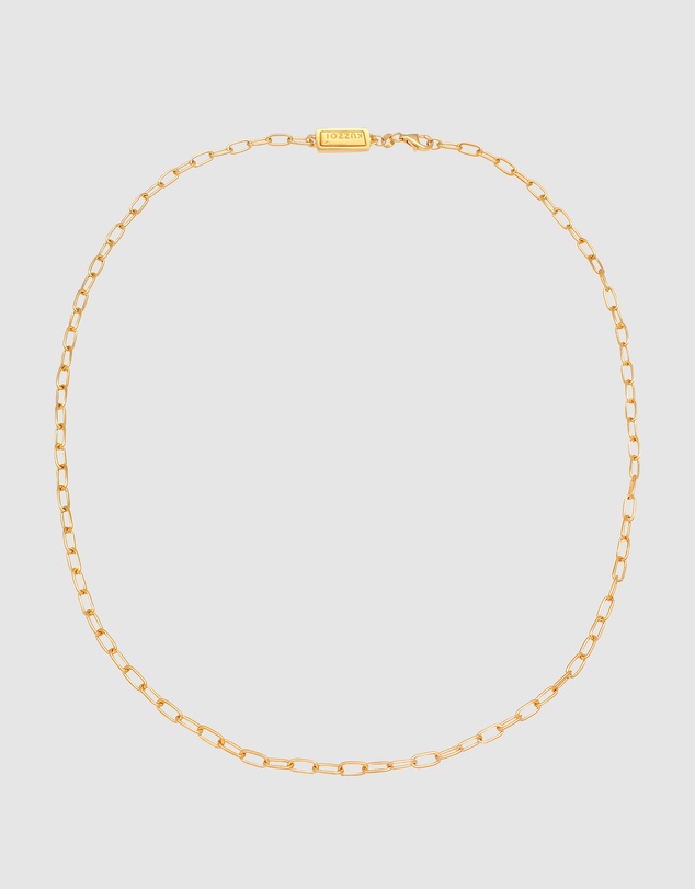 Kuzzoi - ICONIC EXCLUSIVE - Classic Long Link Chain Necklace in Gold-Plated 925 Sterling Silver
