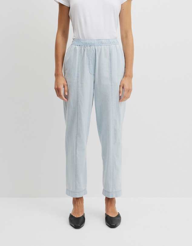 Country Road - Tapered Chambray Pintuck Pant