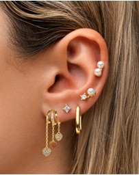 Izoa - Cara 3-in-1 Trio Huggie Earrings