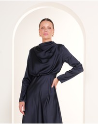 Pilgrim - Dina Long Sleeve Satin Dress