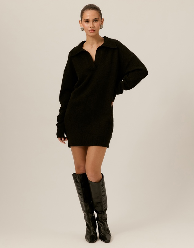 Tussah - Mia Knitted V-Neck Mini Dress
