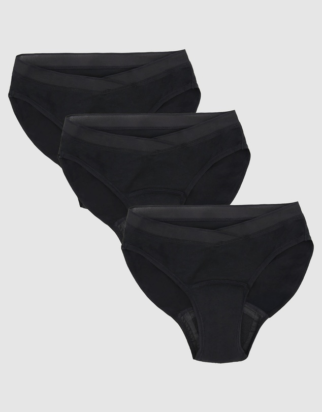 Love Luna - 3 Pack Women's Light Bladder Leakage Midi Brief