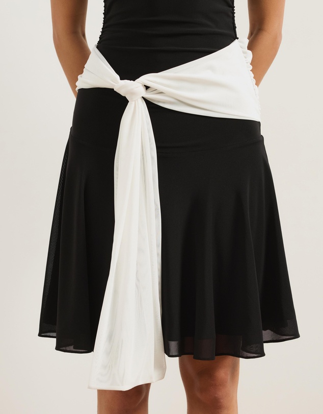 Atmos&Here - Leona Contrast Mesh Mini Dress
